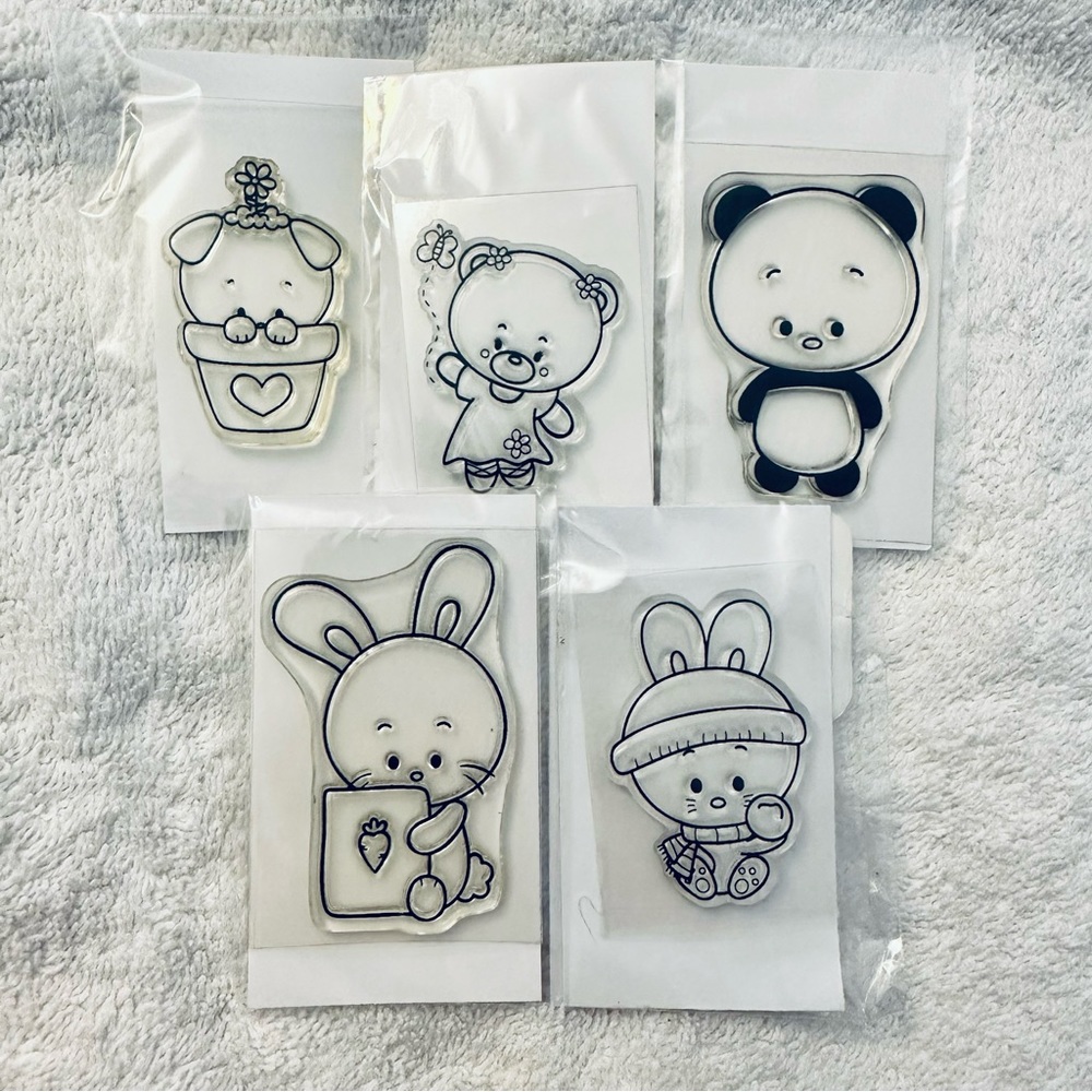 Random animal rubber stamps
